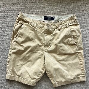 Hollister Tan Flat Front Shorts